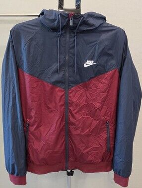 Nike Men’s Windbreaker Jacket - Navy & Burgundy